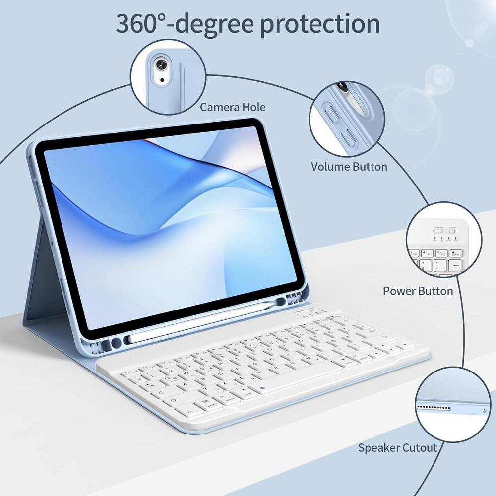 Чехол с клавиатурой для iPad Air 11-inch(M2) 2024/ iPad Air 5 2022/Air 4 2020 10.9/iPad 4-го покол. 10.9 / iPad Pro 11 2018 Днепр - изображение 5