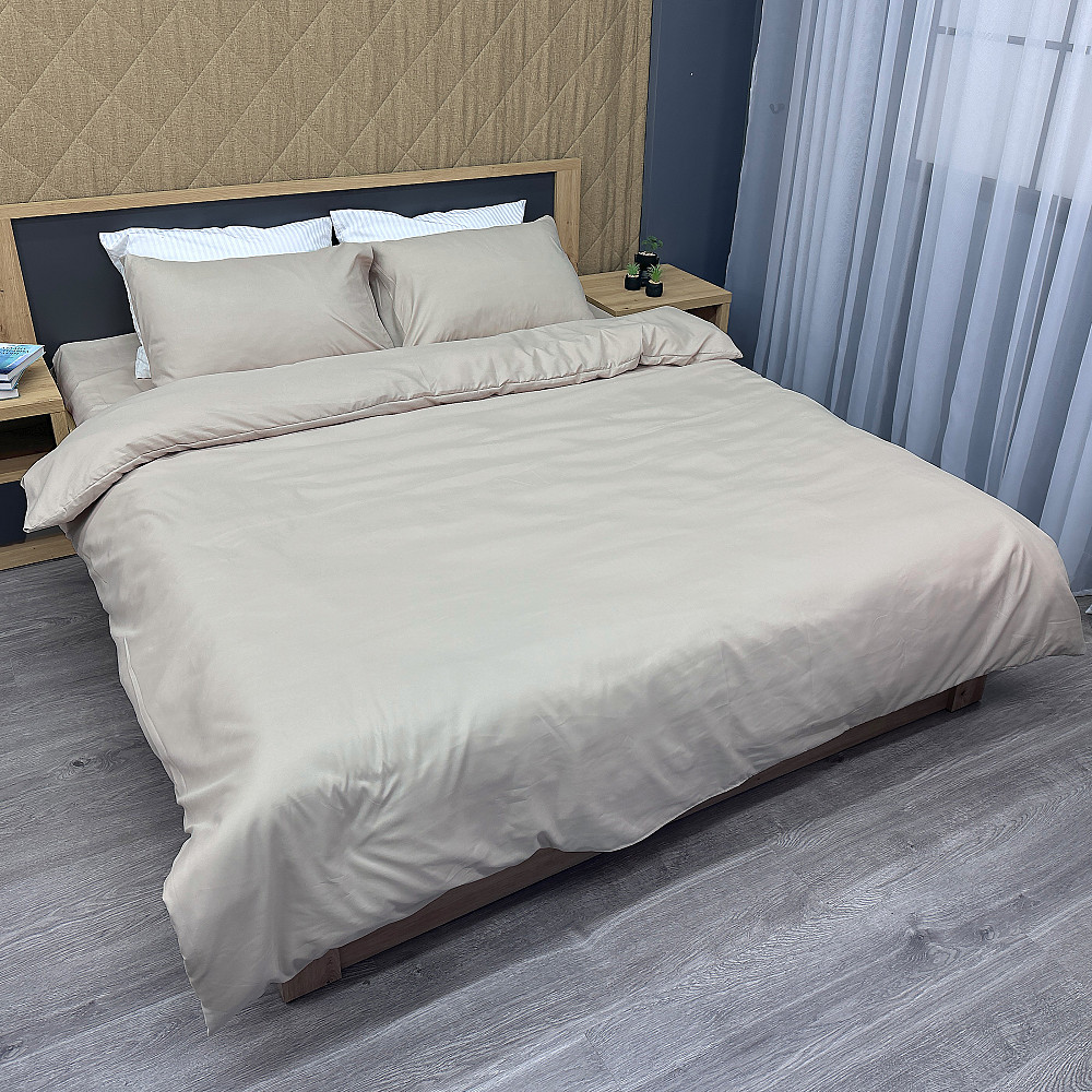 Комплект постельного белья, Decorator SOFTY UNO Fog Полуторный 145х215 Тауп (88-073) Киев - изображение 1