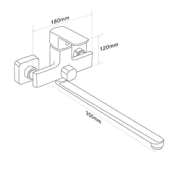 Змішувач для ванни Globus Lux ALFA GLAL-0208N Луцьк