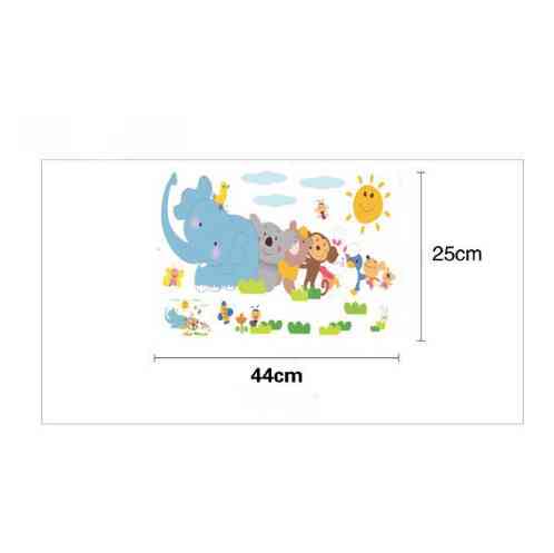 Дитяча наклейка на стіну Звірята 44 на 25 см різнобарвний Київ