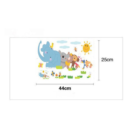 Дитяча наклейка на стіну Звірята 44 на 25 см різнобарвний Київ - фото 3