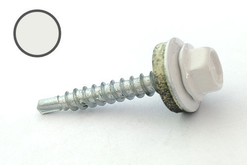 Саморез кровельный 4,8*35 DIN 7504K RAL 9003 по дереву (пач 50шт) (цвет - белый) APRO Ровно - изображение 1