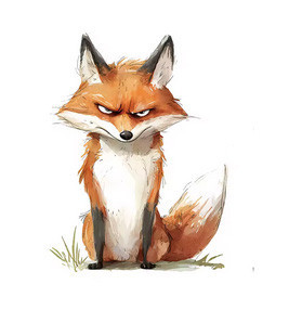 Термонаклейка на одяг Лис сердитий Київ - фото 1