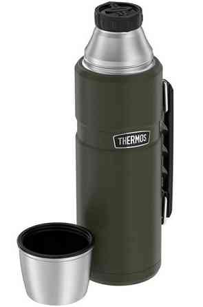 Універсальний Термос 1.2 літра з ручкою для напоїв Thermos "Stainless King" Olive (170028) Нержавіюча сталь Нововолинськ