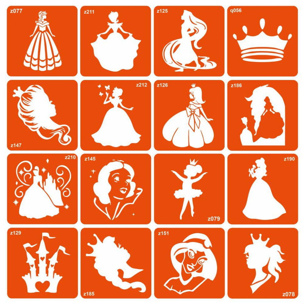 Набор трафаретов для био-тату 