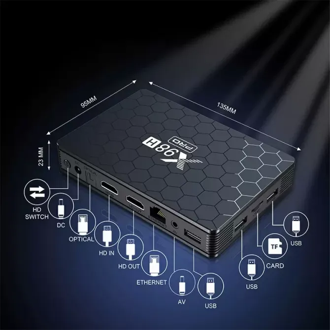 Смарт ТВ приставка X98H Pro WIFI6 4/64 Гб Smart TV Box Android 12 Андроїд ТВ бокс Київ - фото 5