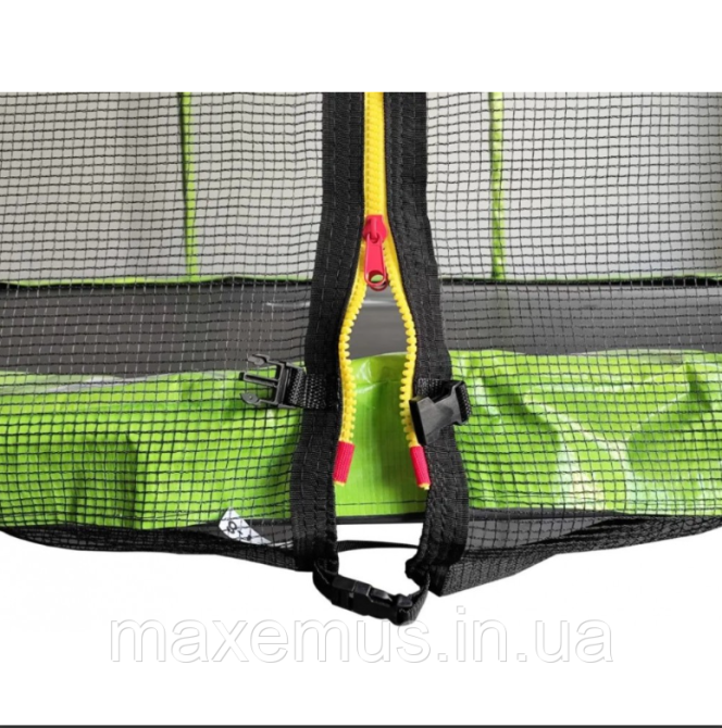 Батут детский с защитной сеткой 183 см батут Atleto с лестницей для детей и взрослых зеленый Мостиська - фото 8