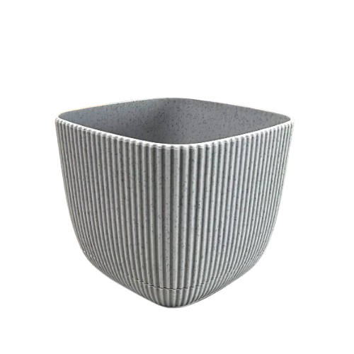 Вазон Mergan 0,27л квадратний сірий ELIF Житомир - фото 3