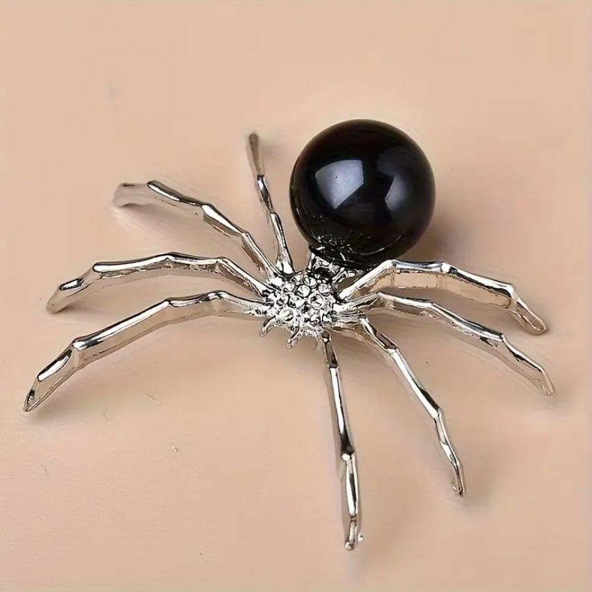 Фігурка павука з обсидіаном – сувенір з натурального каменю 5.5×4.5 см Київ - фото 1