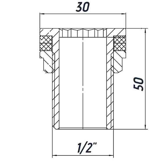 Врезка в бак 1/2″Н нержавеющая SO332S OPTIMUM (000031459) Киев