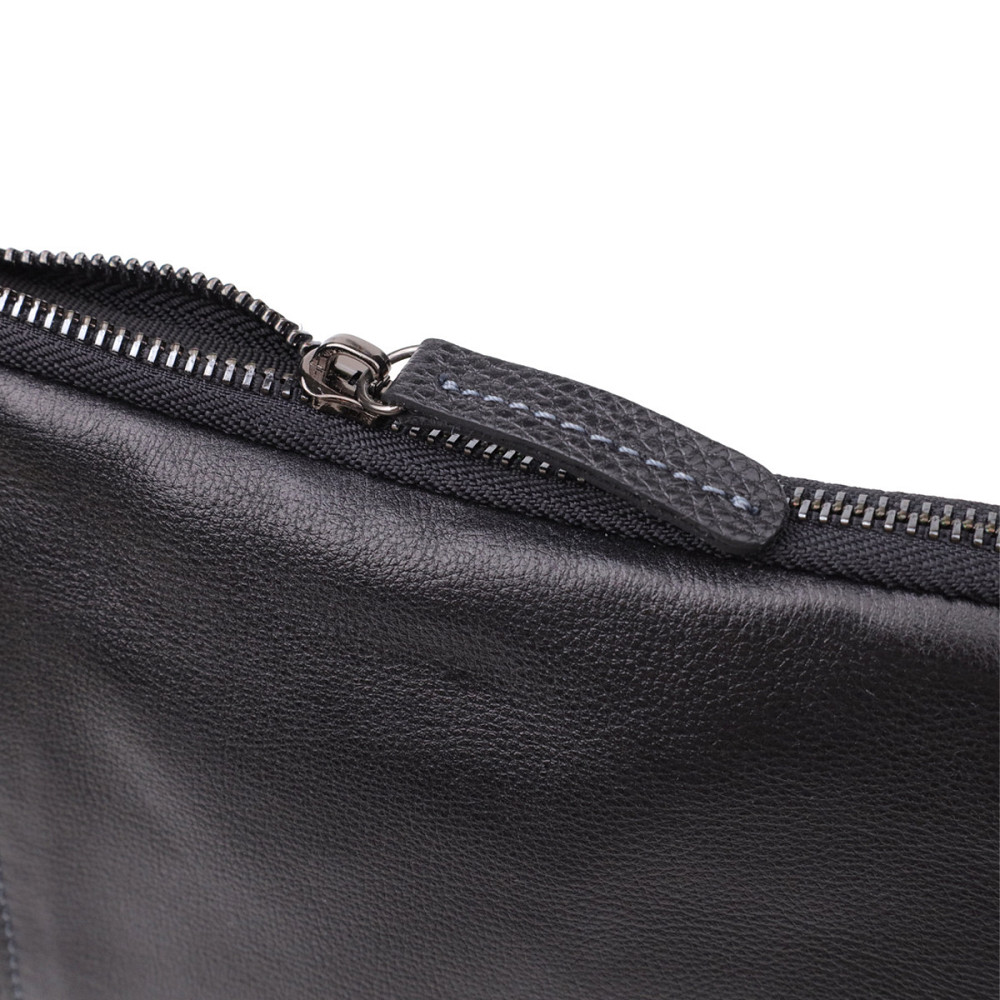 Сумка на плечо для мужчин из прочной зернистой кожи Черный (SHVIGEL) Киев - изображение 10