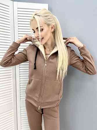 Зимовий спортивний костюм на хутрі "Nord" оптом | Батал Капучіно, 50-52 Київ