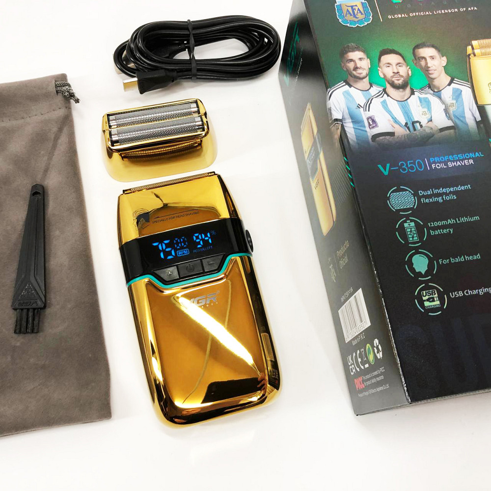 Чоловіча електрична акумуляторна електробритва VGR, Бездротова електробритва для бороди AQ-23 Львів - фото 18