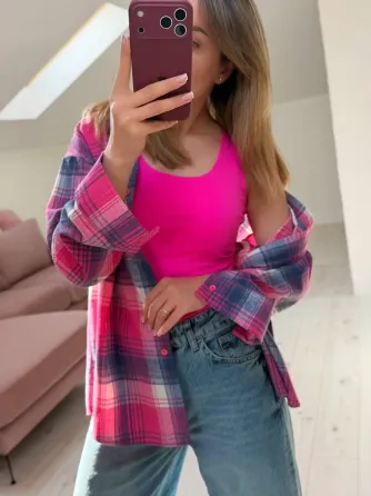 Свободная женская рубашка из мягкой фланели Одесса