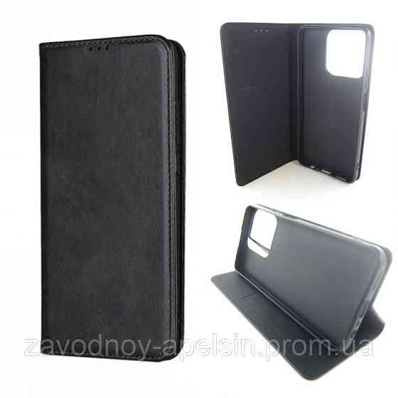 Чехол книжка Realme C63 C61 Кожаный (черный) Одесса