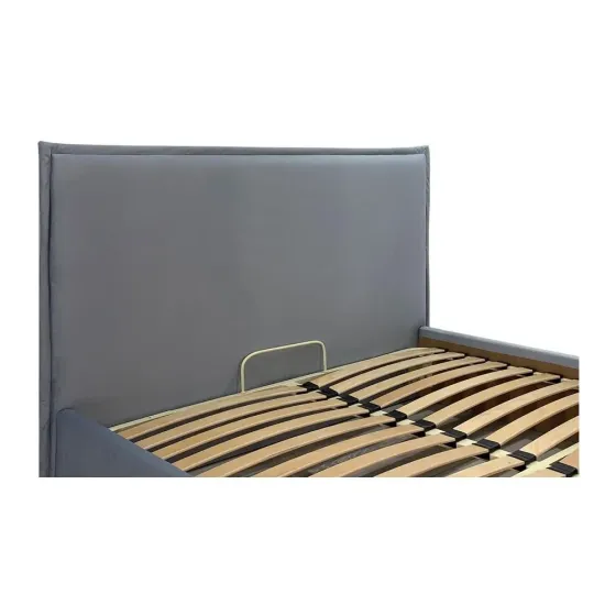 Ліжко Двоспальне Andrea VIP Wood На ніжках 180 x 200 см Lili З додатковою металевою цільнозварною рамою Темно-сірий Київ