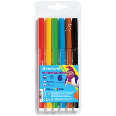 Фломастеры Centropen 7550/06 COLOUR WORLD, 06 colors (7550/06 ТП) Винница - изображение 1