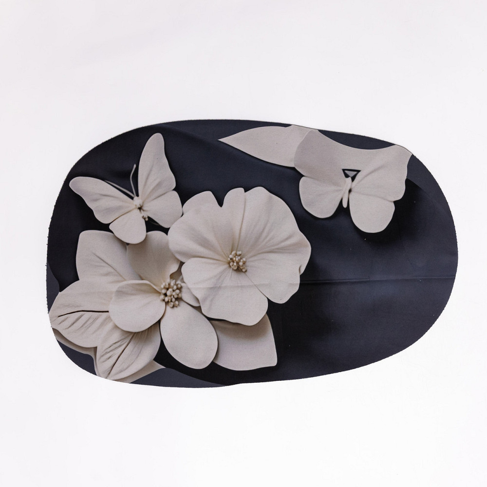 Килимок для ванної кімнати з 3D-ефектом Petal Relief 38*58 см діатомітовий Чорний HP-42-38 Коломыя - изображение 1