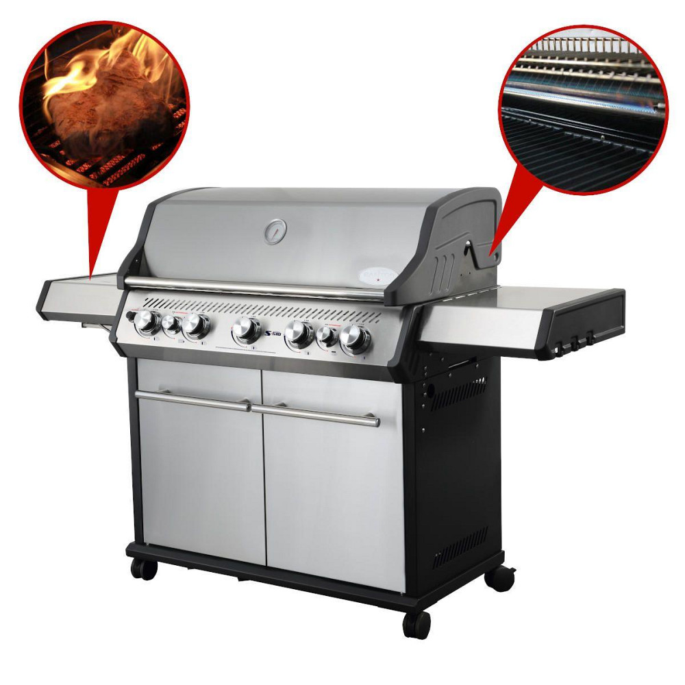 Газовий гриль SANTOS S-518, з бічним і заднім пальниками, нержавіюча сталь 890604 Код: 010959 Рівне - фото 9