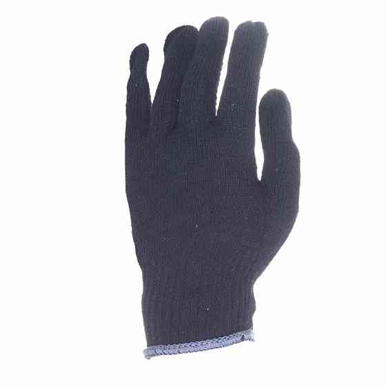 Трикотажные перчатки с ПВХ точкой р10 Лайт (черные) КРАТНО 12 парам GRAD (9442755) Ровно