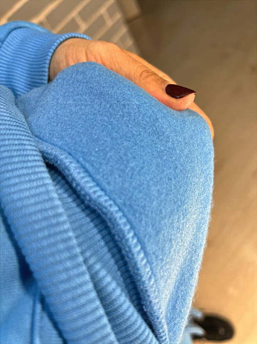 Костюм женский Quzen 493-497 укороченное худи с капюшоном MOOD брюки резинка утепленный синий, синий, S Киев - изображение 7