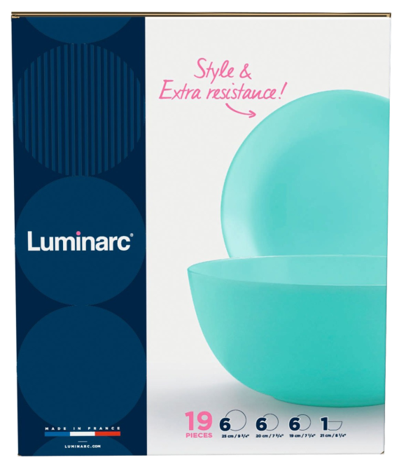 Сервиз LUMINARC DIWALI LIGHT TURQUOISE, 19 предметов (6443106) Киев - изображение 13
