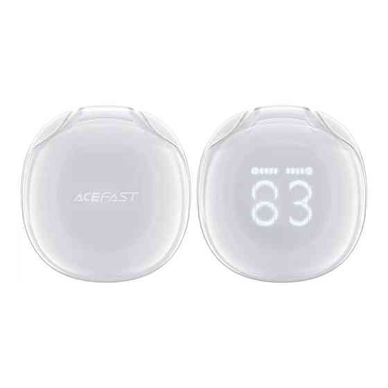 Бездротові навушники ACEFAST T9 Crystal (Air) color bluetooth earbuds Porcelain White Київ