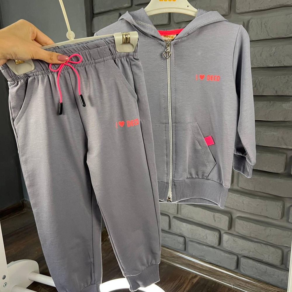 Дитячий Костюм для Дівчаток на Змійці Turkey Сірий, 5-6 років 110 см Київ - фото 1