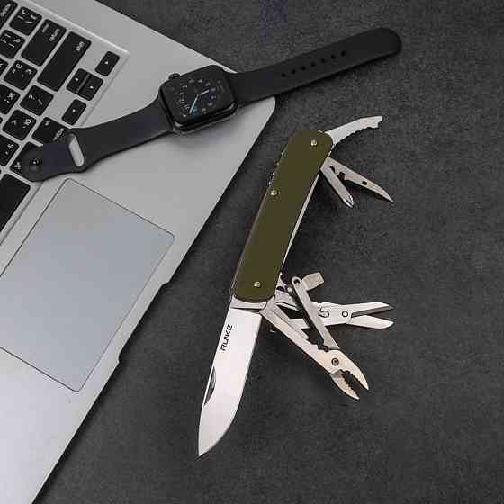 Багатофункціональний ніж Ruike Criterion L51, (8.5 см) 12C27 / G10 зелений, 23 інстр. Київ