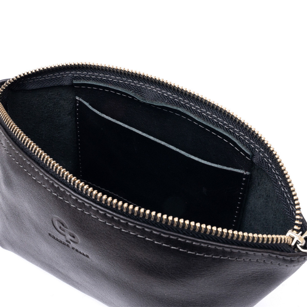 Женская косметичка из кожи Amelin GRANDE PELLE 11302 Черная Киев - изображение 6