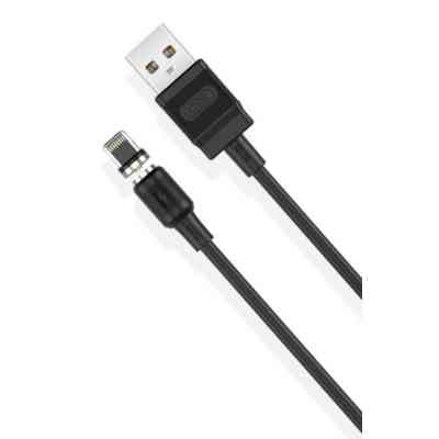 Дата кабель USB 2.0 AM to Lightning 1.0m 2.1A magnetic pvc black XO (NB187-L-1-BK) Винница