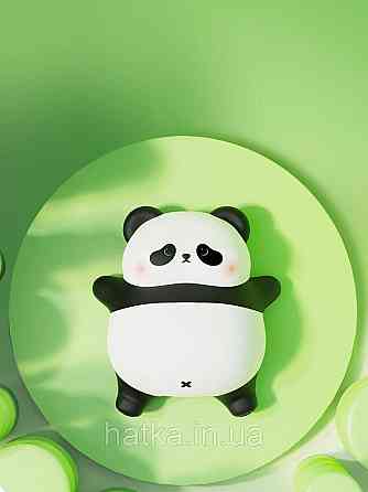 A008 силіконовий сенсорний нічник-іграшка "Лежача на спині панда" Київ