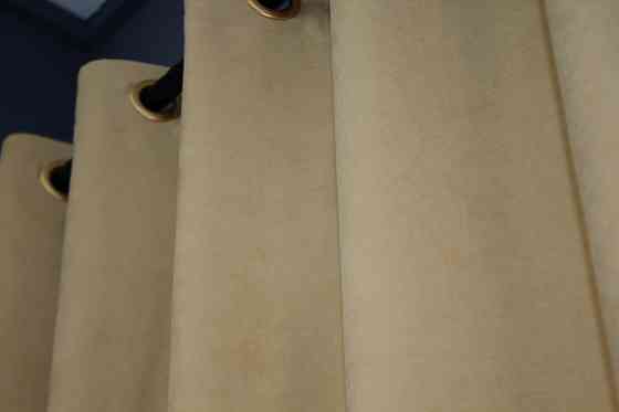 Комплект штор на люверсах VR-Textil Микровелюр SPARTA № 1192ш 150х270 см 2 шт Бежевый (37-0162) Киев