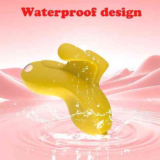 Клітеральний смарт-вібратор на палець Love Spouse Жовтий — Смарт вібратори Вінниця