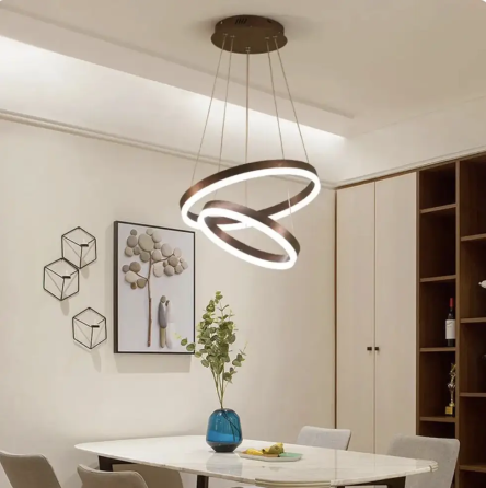 Светодиодная люстра Олимпия PJ812 Coffee 60+80см Винница