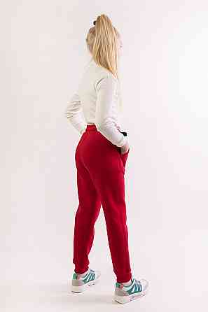 Дитячі теплі штани, червоні 164 Крохатушка одяг Київ