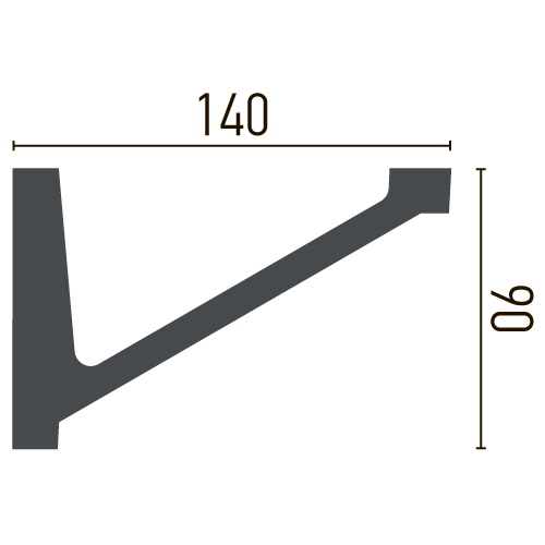 Карниз полиуретановый гладкий Gaudi Decor P 884 Днепр