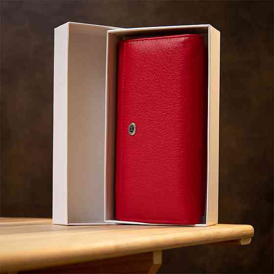 Класичний жіночий гаманець Червоний (ST Leather) Київ