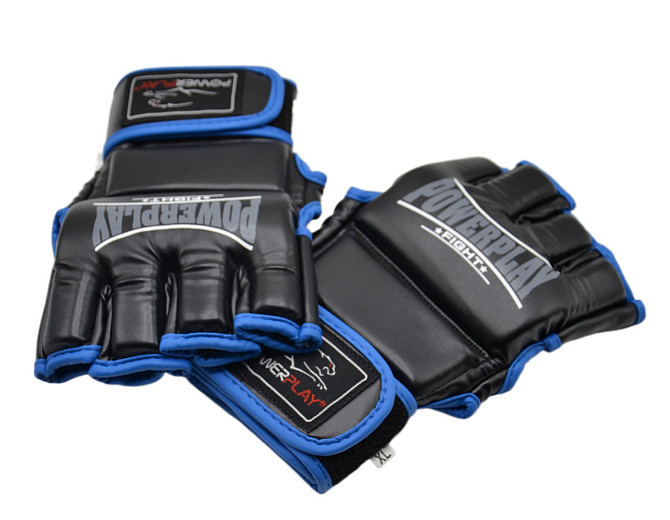 Рукавиці для MMA PowerPlay 3058 Чорно-Сині L Кам'янське - фото 6