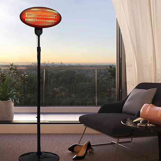 Електричний інфрачервоний обігрівач GRILLI 2000w, чорний Код: 009539 Рівне