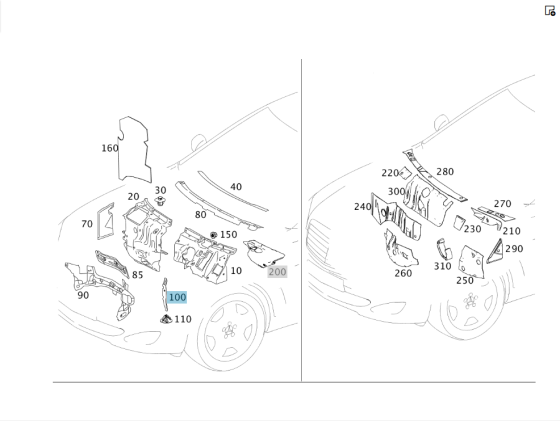 Mercedes-Benz  A2216820223 Шумоізоляція переднього правого крила S-class short W221 S-class long V221 Одесса