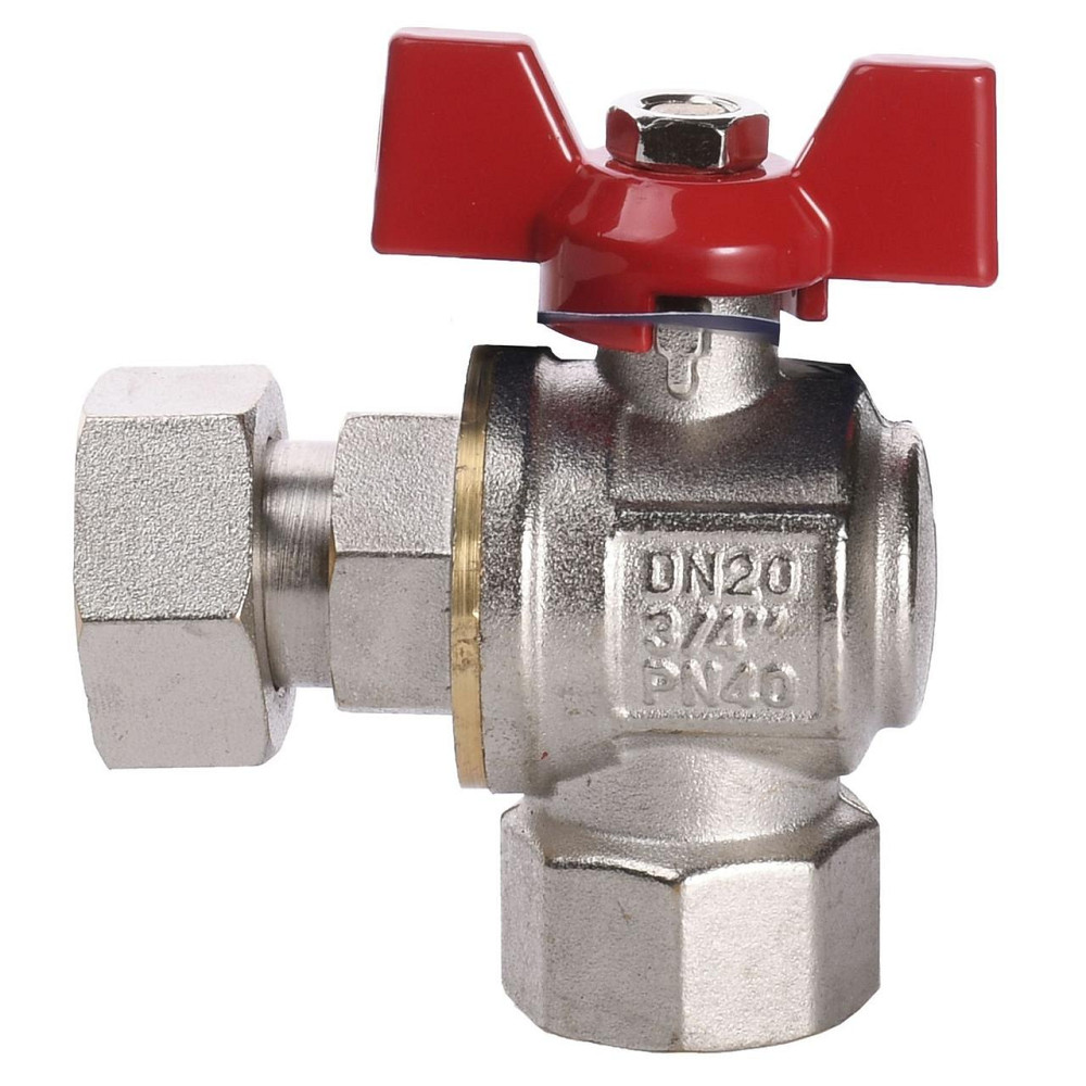 Кран кульовий кутовий з накидною гайкою SOLOMON 3/4″ ВВ PN40 160401 (000012105) Київ - фото 1