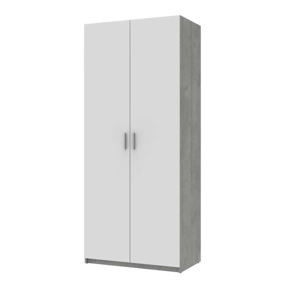 Шафа розпашна для одягу Doros Кен 90х52х210 см Білий/Бетон (DRS-011187) Львів - фото 1