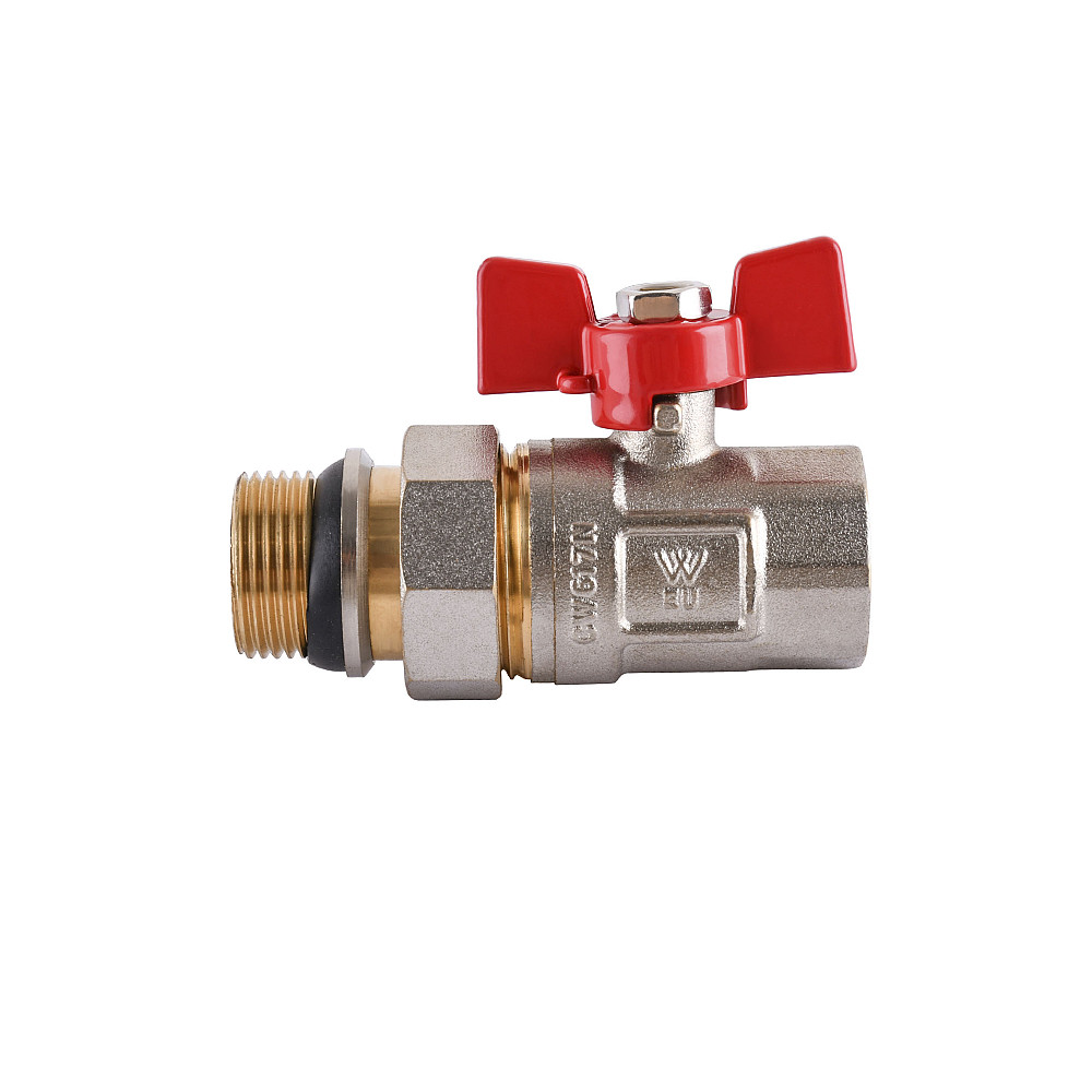 Кран кульовий прямий з американкою WATERVALVE Q003  NV-V343 3/4″ ЗB Луцк - изображение 1