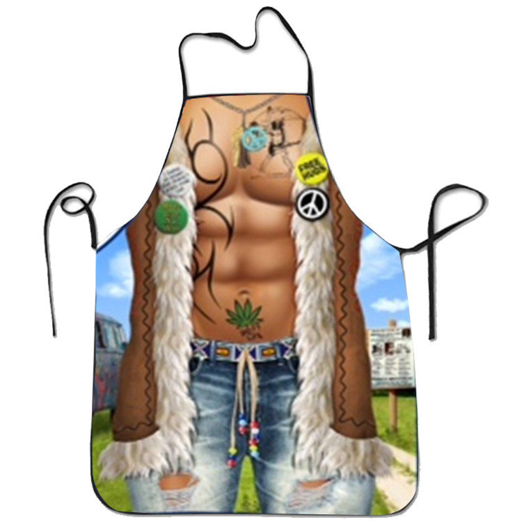 Прикольний фартух чоловік в жилетці 80 на 60 см різнобарвний Київ - фото 1