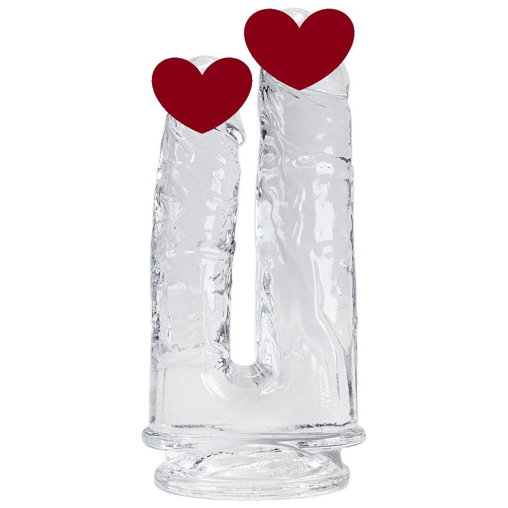 Прозорий фалоімітатор Alive Imperium Jelly Dildo для подвійного проникнення Sex Aura Київ - фото 1