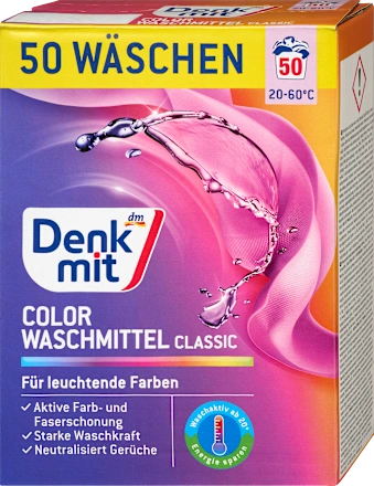 Denkmit Colorwaschmittel Pulver 50 Wl Порошок для прання кольорових тканин Київ