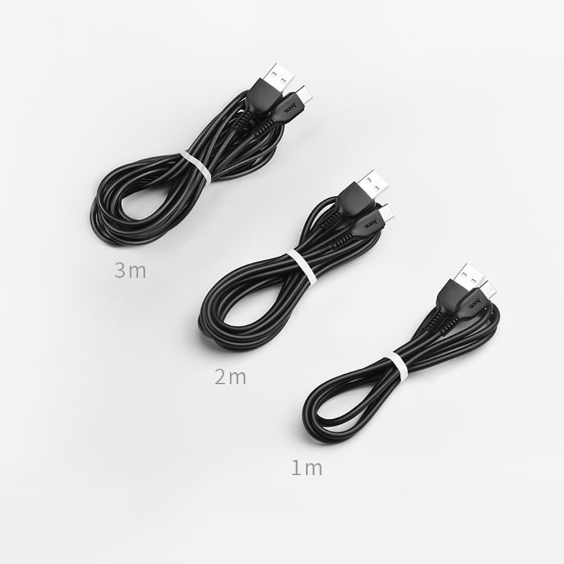 Кабель HOCO X20 USB to Type-C 3A, 1m, PVC, TPE connectors, Black Київ - фото 5