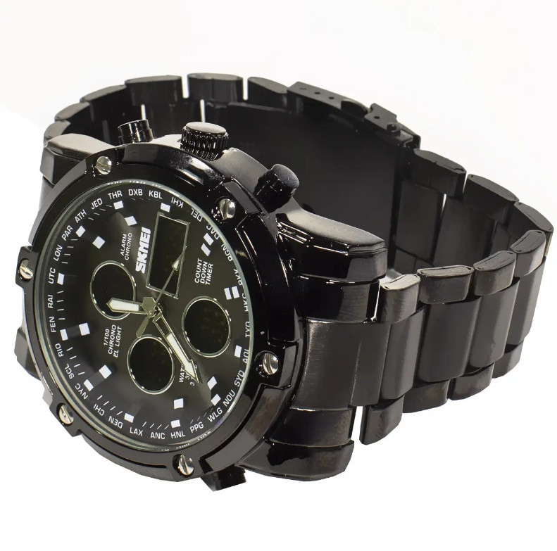 Классические наручные часы Skmei 1389 черные Винница - изображение 4