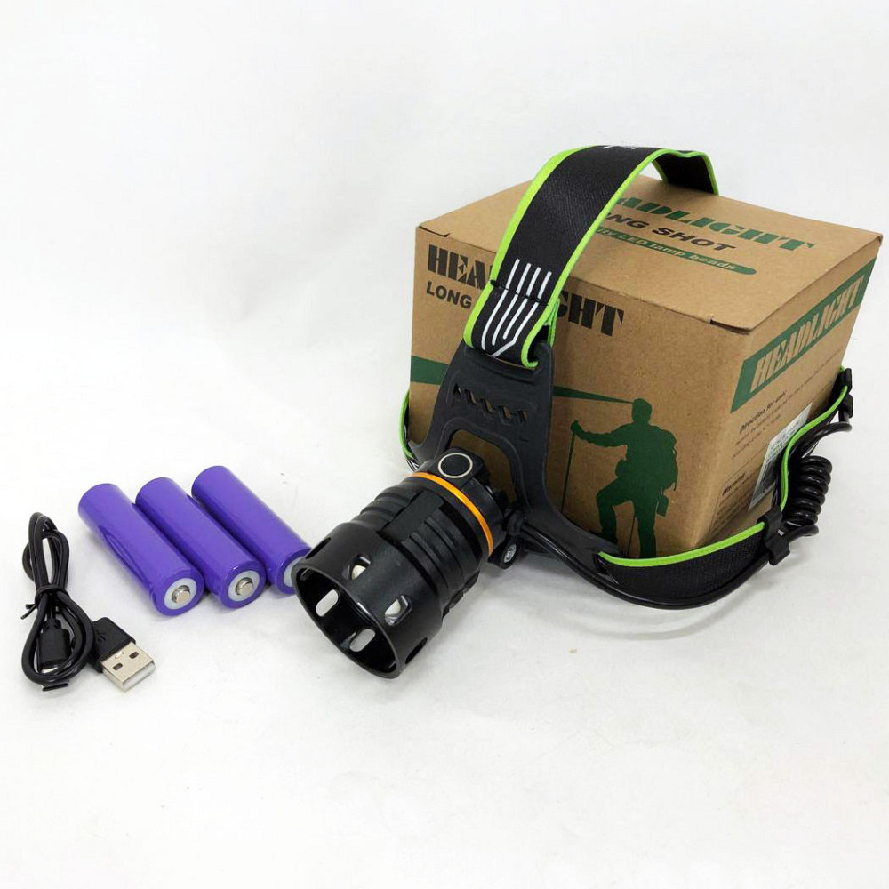 Фонарь на голову для рыбалки Police BL-A14-3-P90, Фонарик на голову для роботы, Налобный GU-883 фонарь яркий Киев - изображение 7